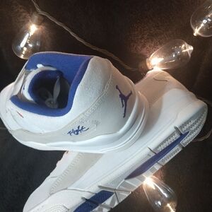 Jordan White and Blue Sneakers
